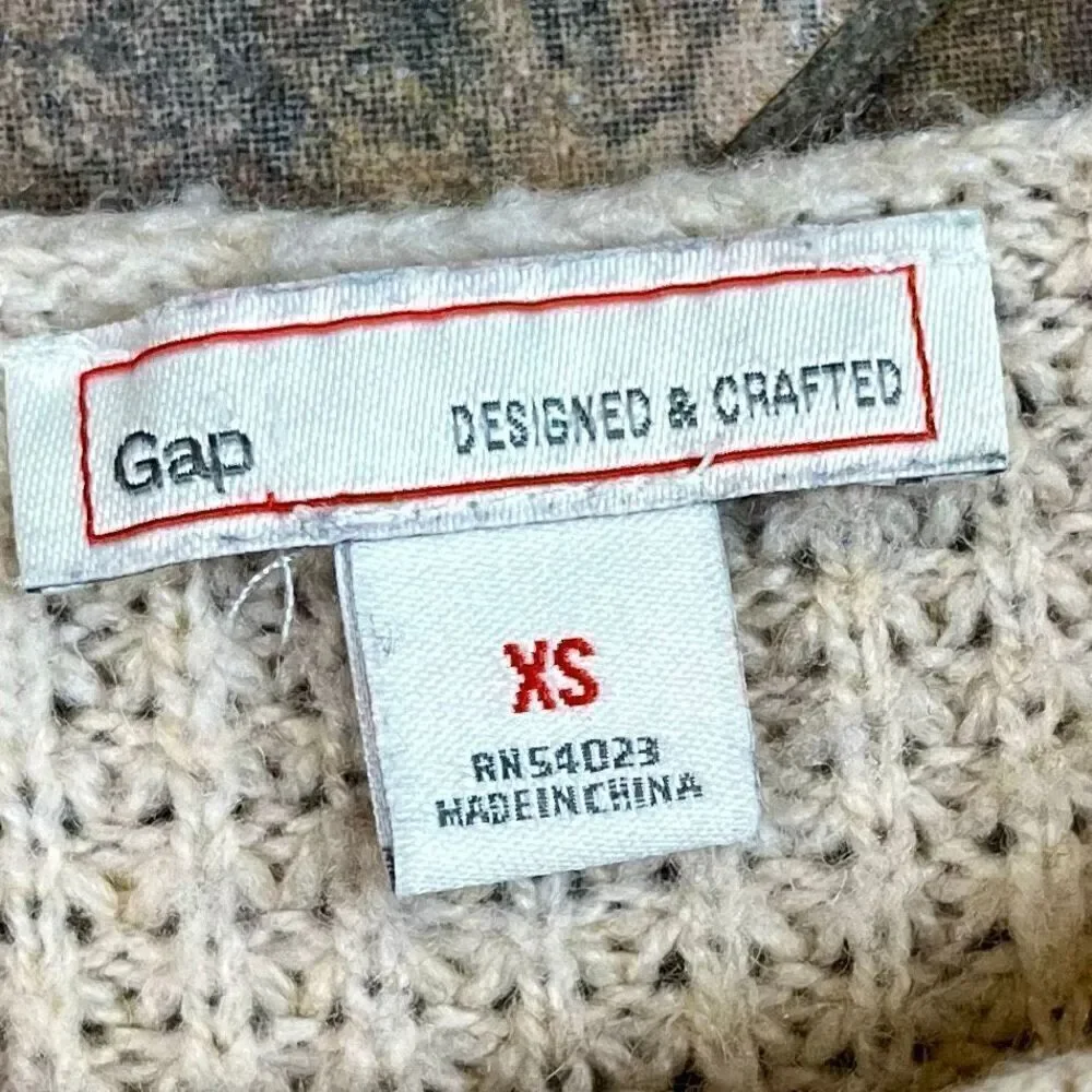 Gap Wide Neck Waffle Sweater XS